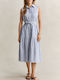 Καλοκαιρινό Midi Σεμιζιέ Φόρεμα Lightblue