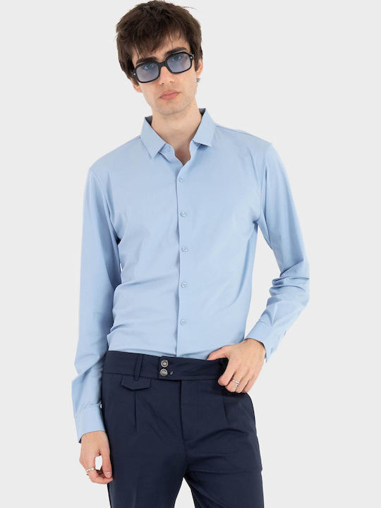 Gianni Lupo Μακρυμάνικo Πουκάμισο Sky Blue