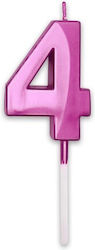 Prestige Candle Fuchsia Metal 9 Cm Number 4 Prestige Candle Fuchsia Metal 9 Cm Number 4