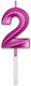 Κερί Prestige Fuxia Metal 9 Cm Νούμερο 2