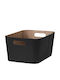 Espiel Decorative Basket Fabric Black 30.5x40.6x20.3cm