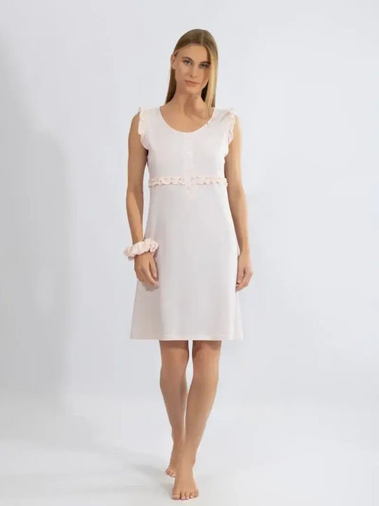 Harmony Sommerliches Damen-Nachthemd Rosa