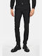 Men's Trousers Chinos Elastic Slim Fit Black