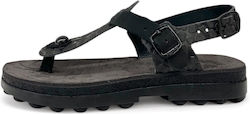 Mosaic Leather Black Sandals