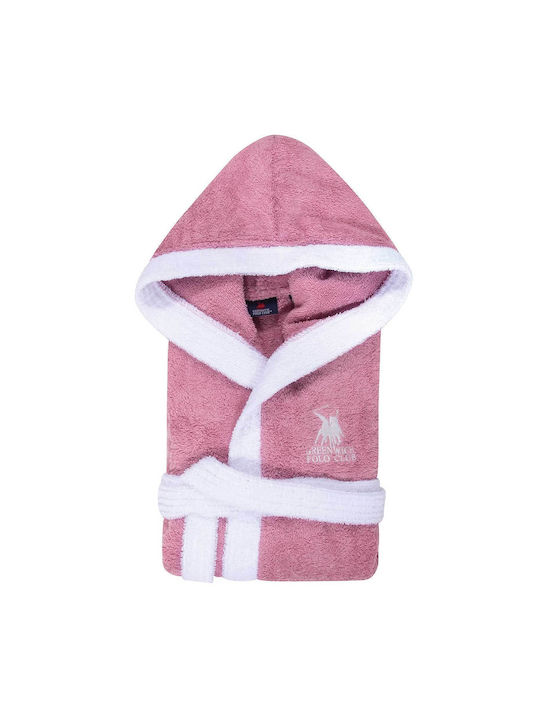 Greenwich Polo Club Παιδικό Μπουρνούζι 8619 Pink με Κουκούλα