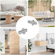 vidaXL Heavy-Duty Shelf Bracket Made of Stainless Steel in Silver Colour 8.6x8.6mm 2 Pieces 864612