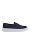 Suede Men's Loafers in Blue Colour