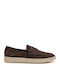 Suede Ανδρικά Loafers σε Καφέ Χρώμα