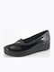 Leather Women's Ballerina Shoes in Black Colour