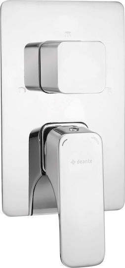 Deante Built-in Mixer & Mouthpiece Set for Shower Silver