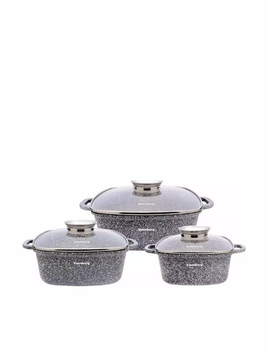 Klausberg Cast Aluminum Pots Set with Ceramic I...