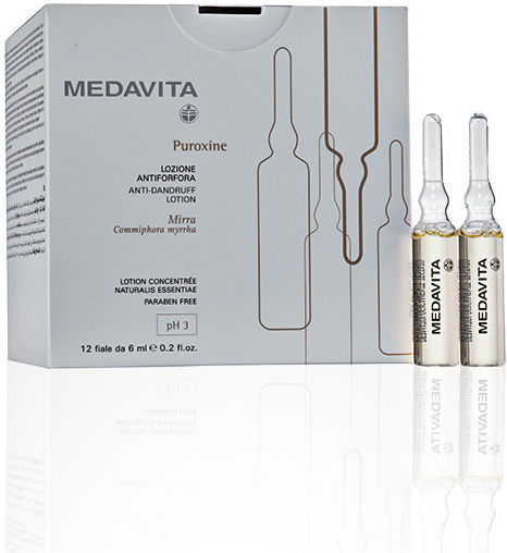 Medavita Puroxine Anti-Dandruff Lotion Hair Ampoules Against Dandruff for Women 12x6ml