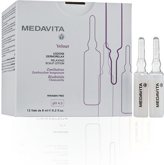 Medavita Velour pH 4.5 Relaxing Scalp Lotion Αμπούλες Μαλλιών Αναδόμησης 12x6ml