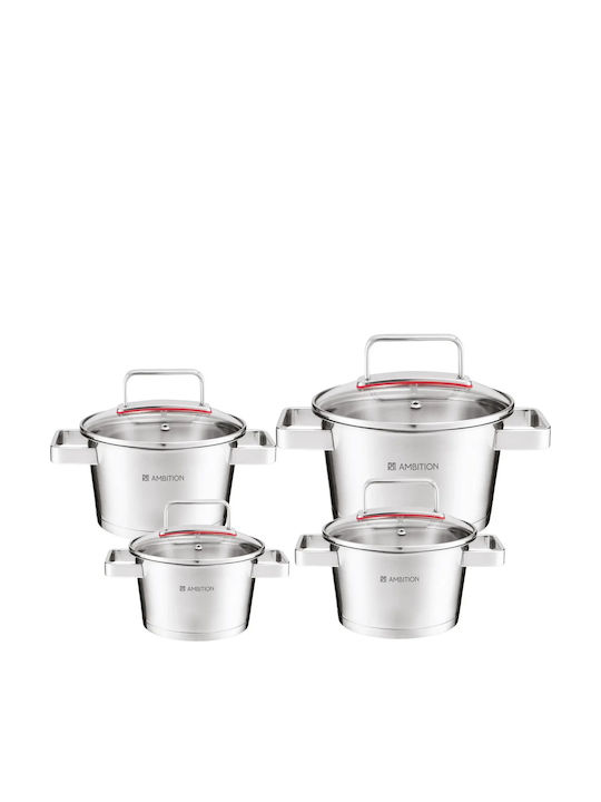 Ambition Hermia Töpfe Set aus Rostfreiem Stahl 8-teilig