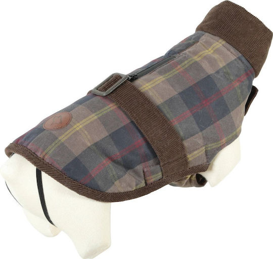 Zolux Cheverny Plaid Dog Jacket Size 50 Brown