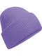 Beanie Unisex Beanie with Rib Knit in Purple Colour