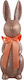 Iepure Din Plastic Roz Cu Sclipici 48 Cm