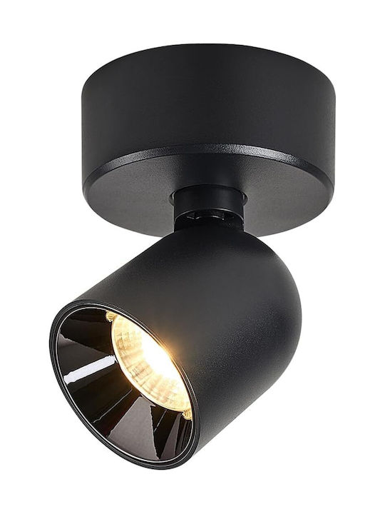 Lampa Plafonieră de Tavan 13cm Neagră cu LED Integrat