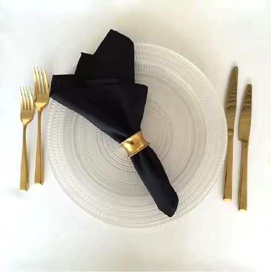 Kotonia Home Șervețel Set 10 Bucăți Set Negru 45x45 cm
