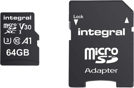 Integral microSDHC XC V30 UHS-I U3 Hochgeschwindigkeits-Speicherkarten 64GB Schwarz