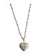 Kalliopi Silver Necklace With Heart Design Made Of Steel