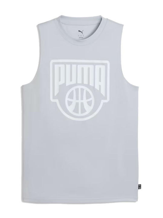 PUMA Posterize Athletic Short Sleeve T-shirt Gray