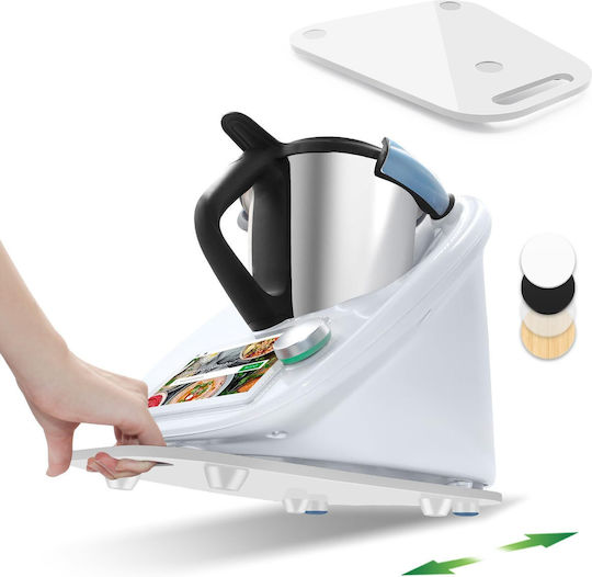Плъзгаща Се Дъска Thermomix Tm6 Tm5 Акрилна Бяла Основа Кухненски Робот