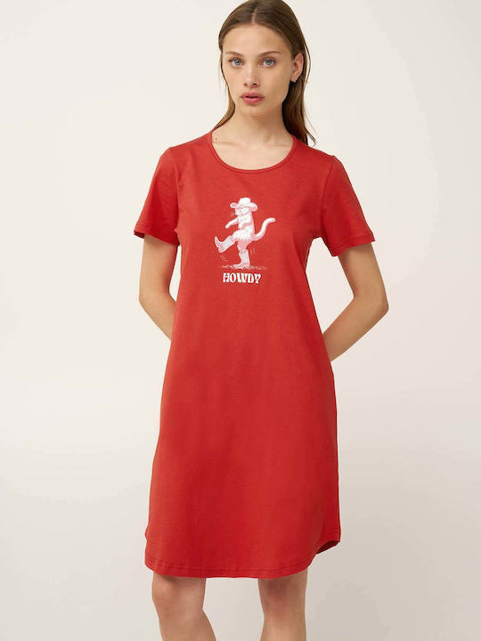Vamp Summer Women's Nightgown Red Aurora
