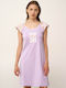 Vamp Summer Cotton Women's Nightgown Lilac