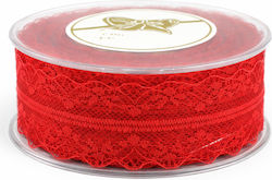 Satinband Spitze 2,3cm Rot 18m