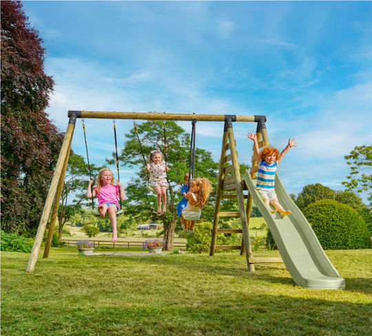 Spielplatzspielzeug & Ausrüstung Roundwood mit 2 Schaukel und 1 Doppel-Schaukel M321/Y224cm