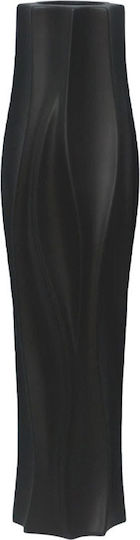 Erdgeschoss Vase Schwarz Keramik Wellenförmig 19.5x78cm