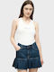 Women's Cotton Sleeveless White Blouse