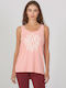 Women's Sleeveless Pink Blouse