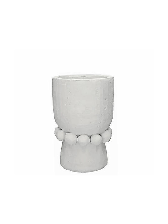 Zaros Decorative Ceramic Vase Sevora White 18xH28.6cm
