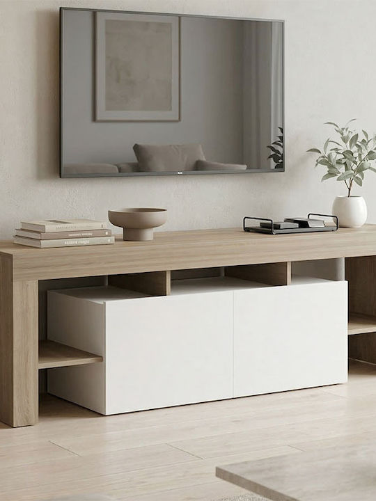 TV Stand Liner White L150xW40xH50cm