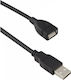 USB 2.0 Kabel USB-A-Stecker - USB-A-Buchse Schwarz 1,5m