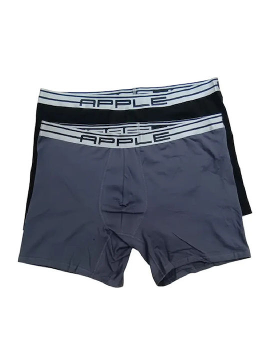 Apple Boxer Ανδρικά Μποξεράκια Γκρι 2Pack