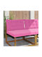 vidaXL Garden Chair Cushion with Backrest Pink 2 Pieces 68.5x80cm
