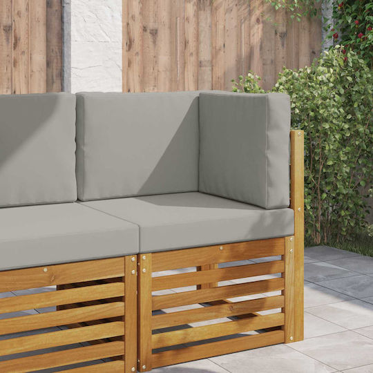 vidaXL Pernă De Canapea De Grădină Cu Spătar Gri 3 Buc 60x60 Cm