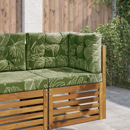 vidaXL Gartenstuhlkissen Mit Rückenlehne Grün 3Stück 60x60cm