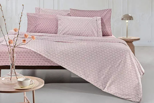 Guy Laroche Sandy Bettlaken King Size 4 Stück 270x265cm Rosa Guy Laroche Sandy Bettlaken King Size 4 Stück 270x265cm Rosa