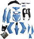 Κουστουμι Yamaha Crypton 135 Baby Blue Μπλε Σιελ Φαναρι Strong