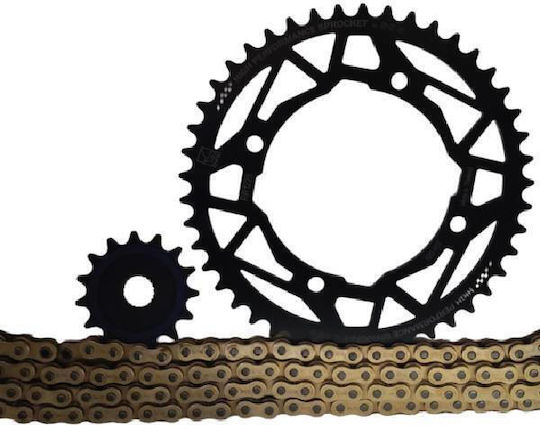 Ryno Chain Sprocket Yamaha Xt660 Reinforced Oring Gold Chain 15t 45t 520xr3 X 110t Set 3 Pieces
