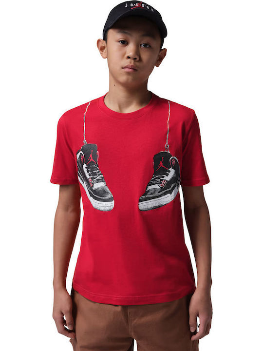Jordan Kids T-shirt Red Hanging Aj3