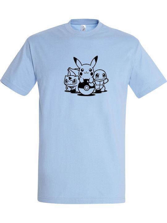 kirikoko Kids T-shirt Sky Blue Pokemon Fanart D...
