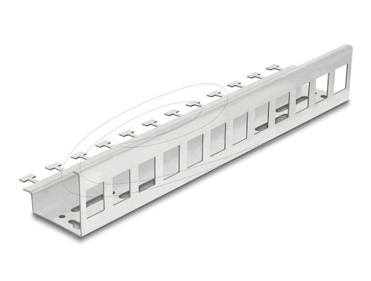 Delock Keystone Metal Holder 12 Port Din Rail Wall Mounting