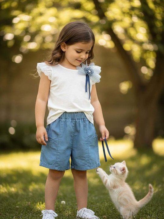 Restart for kids Kids Set with Shorts Summer 2pcs White