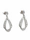 Cercei Argint Atârnătoare Formă Lacrimă Zircon Silver925