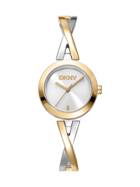 DKNY Damenuhren Mit Batterie Und Metall-Armband